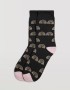 Γυναικείο Ζευγάρι Ισοθερμική  Κάλτσα Ysabel Mora Y12882  βαμβακερή με σχέδιο "ΗΜΙΚΥΚΛΙΑ", ΓΡΑΦΙΤΗΣ